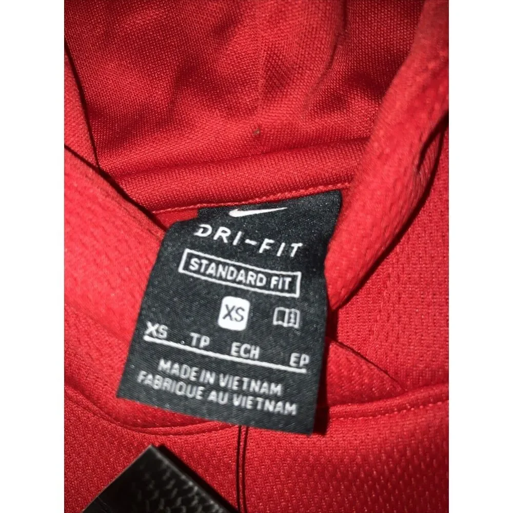 Nike NEW Elite‎ Basketball Pullover Hoodie Sweatshirt Dri-fit Boys XS 6/7 Red